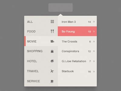 Popup Menu by Seven on Dribbble