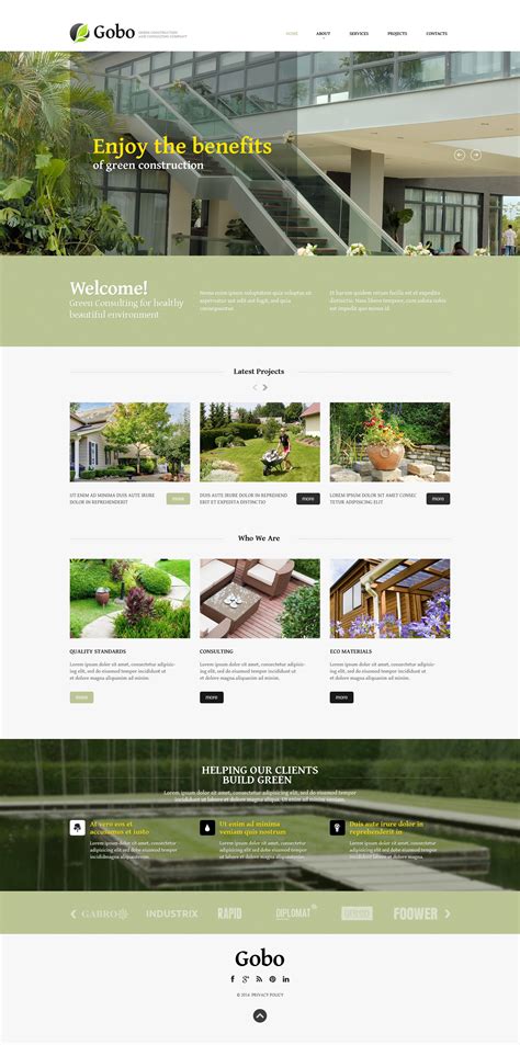 Landscape Design Responsive Website Template #49636