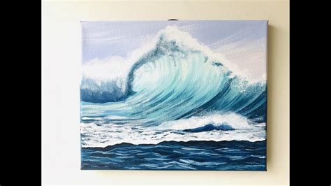 Acrylic Painting Wave Seascape How To Paint Wave Step By Step Relaxing