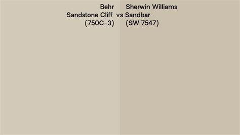 Behr Sandstone Cliff 750c 3 Vs Sherwin Williams Sandbar Sw 7547