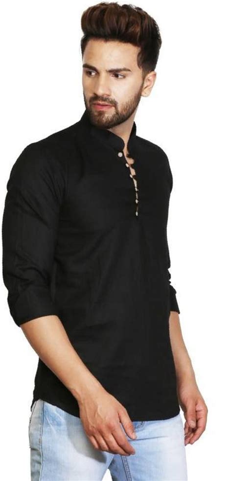 Indian Mens Clothing Cotton Kurta Casual Shirt Party Wear Etsy