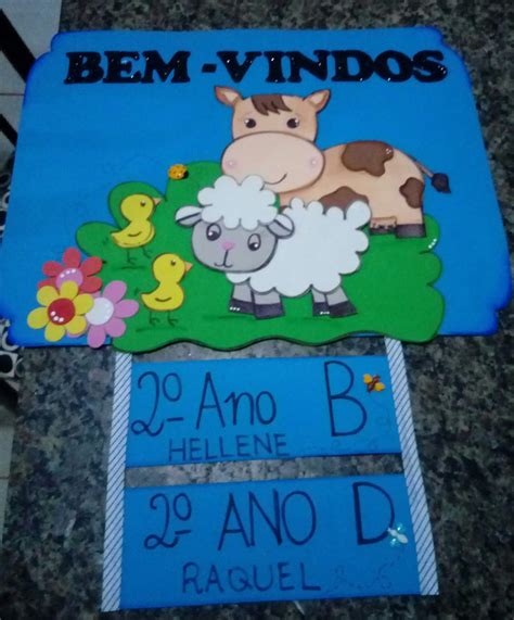 CANTINHO DA EDNA ATELIE KIT SALA DE AULA TEMA FAZENDINHA EM EVA