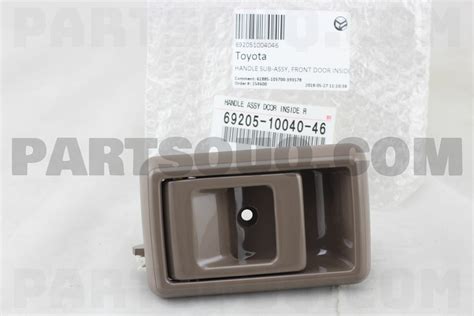 Handle Sub Assy Front Door Inside Rh Toyota Parts