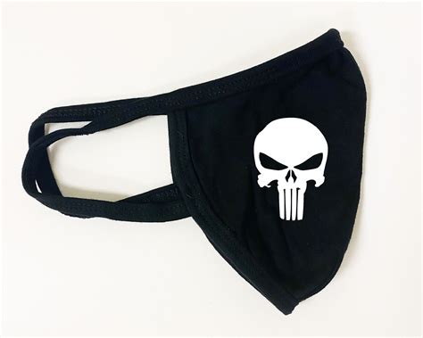 Punisher Mask Adult Size Neck Gaitor Punisher Neck Gator Etsy