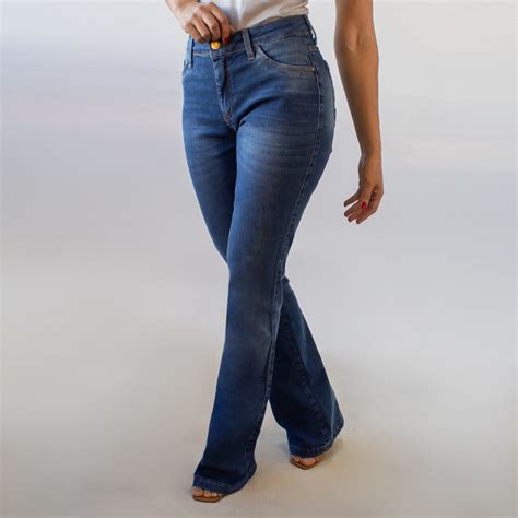 Cal A Flare Jeans Feminina Cintura Alta Elastano Anticorpus