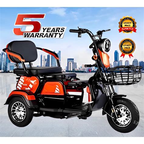 1500W 60V Electric Tricycle 3 Seater Scooter Skuter Elektrik Three