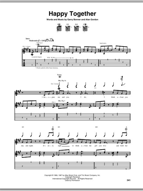 Happy Together Guitar Chords