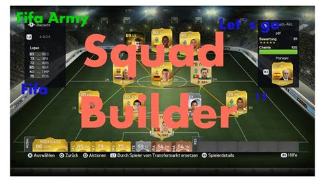 Fifa Ultimate Team Squad Builder Youtube