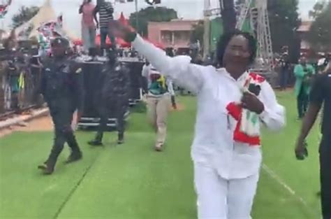 Watch The Arrival Of Prof Naana Jane Opoku Agyemang At Ndc Campaign Launch