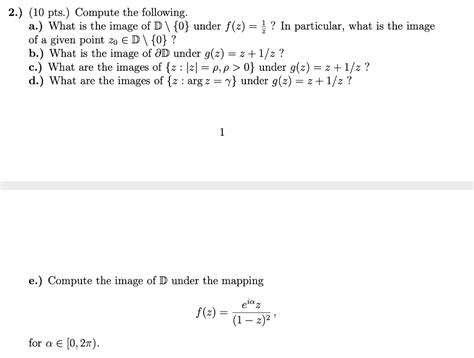 Solved 2 10 Pts Compute The Following A What Is The