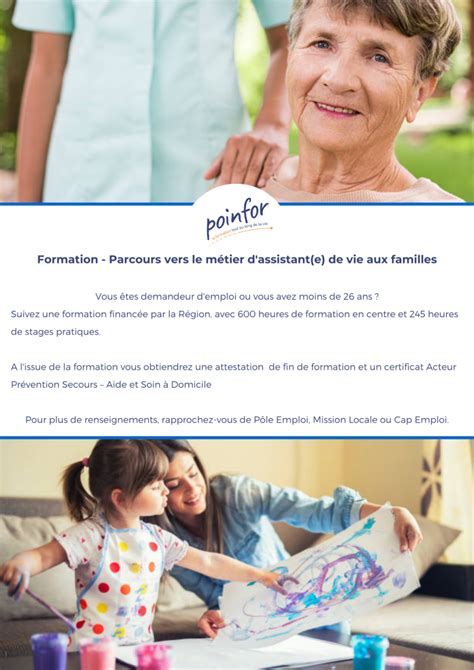 Poinfor propose la formation Parcours vers le métier d assistant e