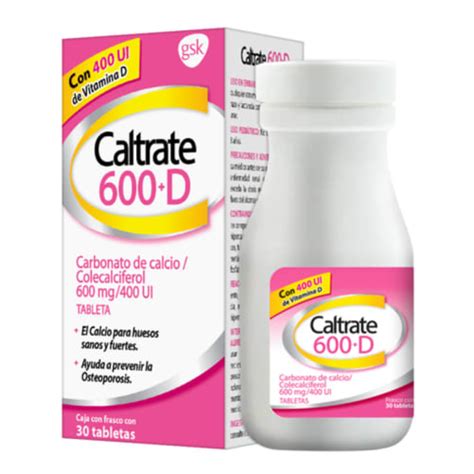 Compra Caltrate 600d Carbonato De Calcio Colecalciferol 600mg400 Ui