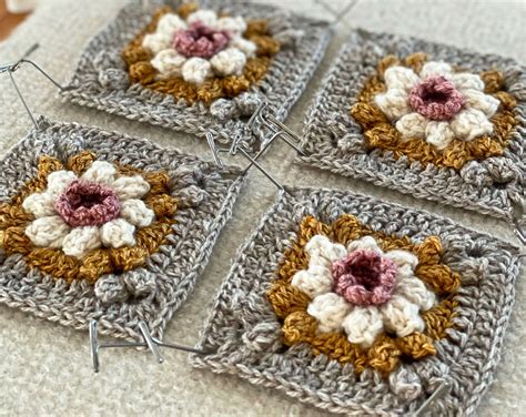 Wild Daisy Granny Square Crochet Pattern Ready For Immediate Download By Crochetobjet Etsy