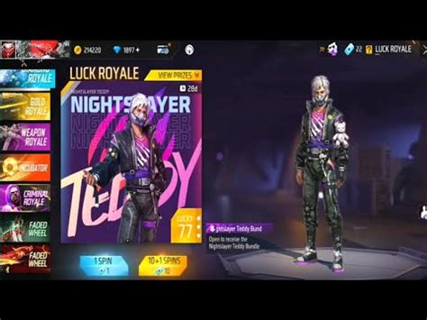 I Got Nightslayer Teddy Bundle Free Fire Diamond Royale Free Fire