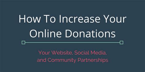 How To Increase Your Online Donations Using Your Website Social Media