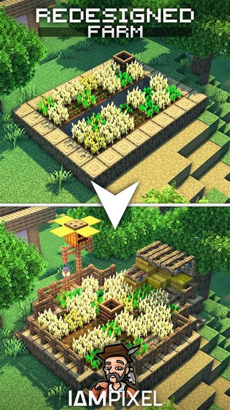 Minecraft Village Farm Upgrade 🌾 In 2022 Minecraft Farm Minecraft