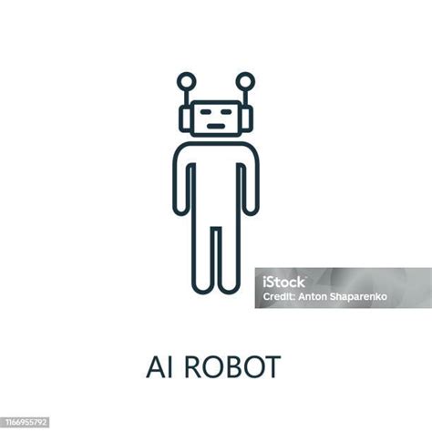 Ai Robot Thin Line Icon Creative Simple Design From Artificial Intelligence Icons Collection