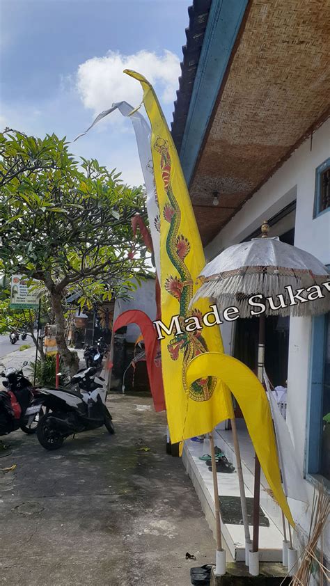 hiasan dekorasi umbul umbul kain gambar naga umbul payung bali lazada