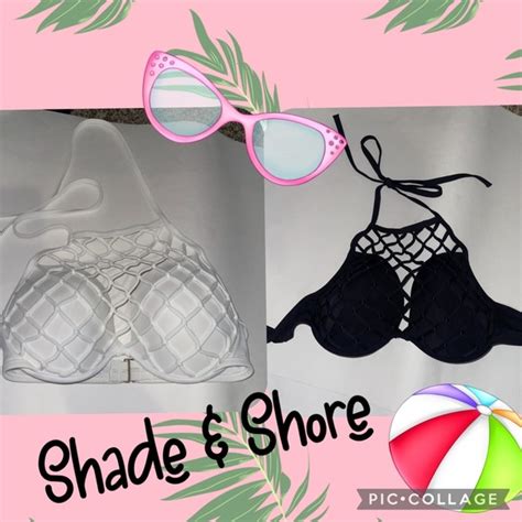 Shade Shore Swim Shade Shore 36d Black White Bikini Top Set