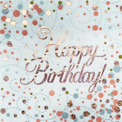 Sparkling Fizz Rose Gold Napkin 33cm HBirthday Starlight Christmas