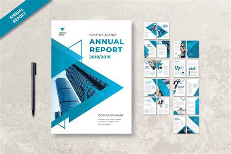 Creative And Modern Annual Report Template Designs Entheosweb