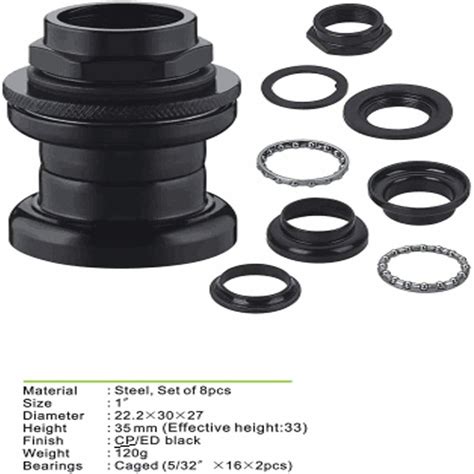 donsp pcs  steel threaded bicycle headset combo gas motorized