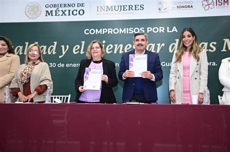 Gobierno De Sonora E Inmujeres Firman Compromisos Por La Igualdad Y El