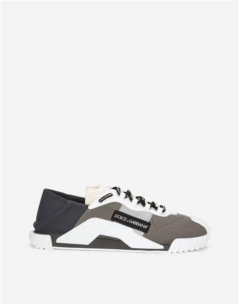 Ns1 Slip On Sneakers In Mixed Materials In Grey For Men Dolceandgabbana® Us