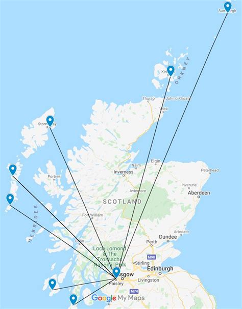 Map illustrating location of remote island airports relative to our ...