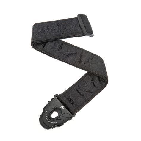 Cincha Para Guitarra Bajo Negro Satin Con Sistema Strap Lock Planet