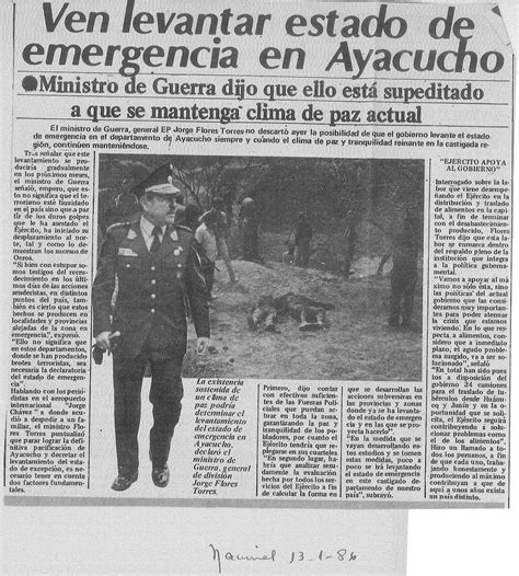 Ven Levantar Estado De Emergencia En Ayacucho Cdi