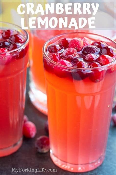 This Homemade Cranberry Lemonade Is The Perfect Non Alcoholic Punch To Serve To Your Guests It