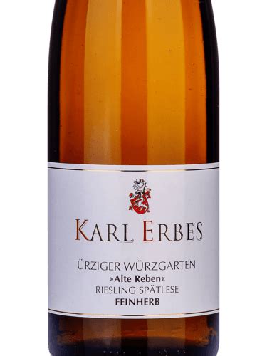 Karl Erbes Rziger W Rzgarten Riesling Sp Tlese Feinherb Alte Reben