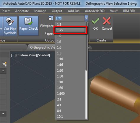 AutoCAD Plant 3D에서 사용자 축척으로 직교 뷰를 작성하는 방법