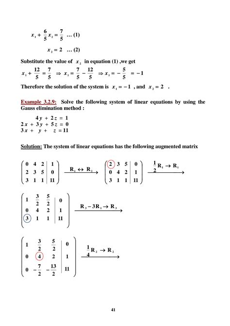 SOLUTION: Gauss elimination method - Studypool