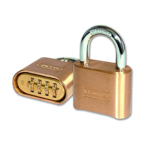 Master Lock Brass Open Shackle Combination Padlock