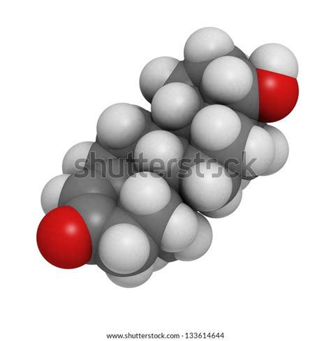 Testosterone Male Sex Hormone Molecular Model Stock Illustration