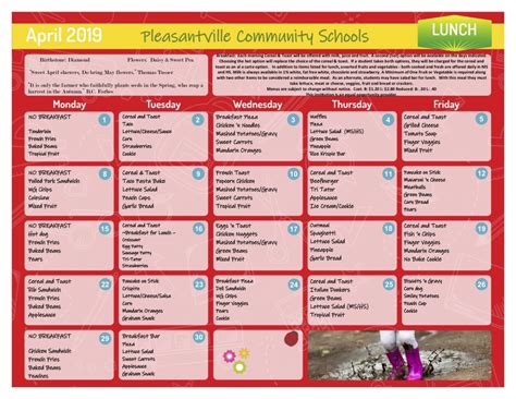 Lunch Program - Pleasantville Community School District | Pleasantville, IA