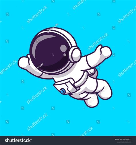 Astronaut Floating Space Cartoon Vector Icon Stock Vector (Royalty Free ...