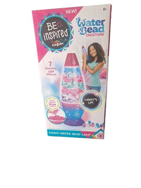 Cra Z Art Be Inspired Water Bead Creations Light Up Rainbow Lava Lamp