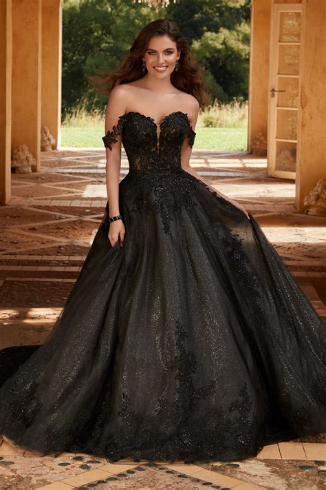 Black Lace Wedding Dress With Sleeves