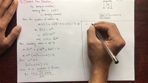 Damped Free Vibration Sdof System Part 3 Structural Dynamics Youtube