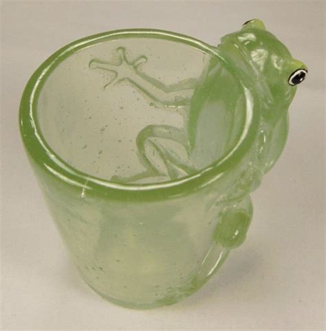 Frog Glass Cup Handle Handcrafted Green Acrylic Heavy Cast 4 Etsy