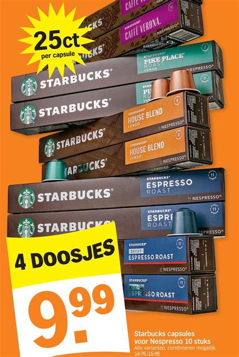 Starbucks Capsules Voor Nespresso 10stuks Promotie Bij Albert Heijn