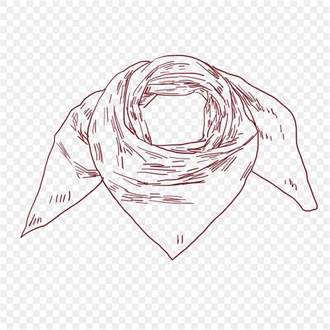 Creative Scarf Hand Drawn Illustration Creative Scarf Beautiful Scarf