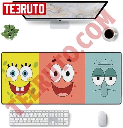 Funny Cartoon Spongebob Patrick Star Mousepad Teeruto