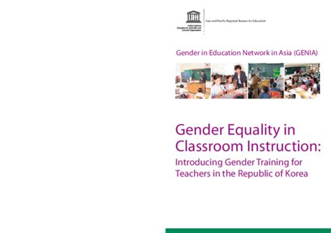 Pdf Enhancing Gender Equality In Korean Classrooms Through Teacher