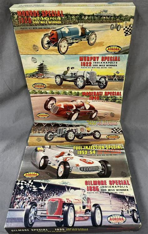 6 Vintage Aurora Famous Race Car Model Kits (#0177) on Mar 02, 2022 ...