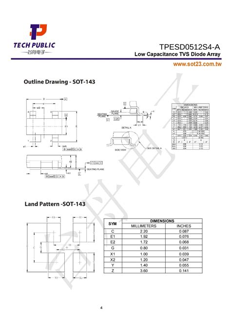 Tpesd0512s4 A（tech Public台舟）tpesd0512s4 A中文资料价格pdf手册 立创电子商城