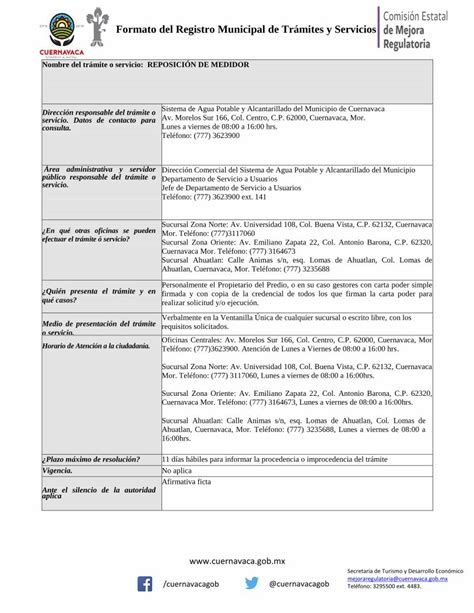 Pdf Formato Del Registro Municipal De Tr Mites Y N De Pdf